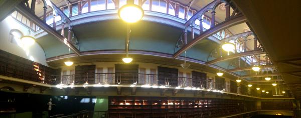 Panoramic picture of Hackett Hall